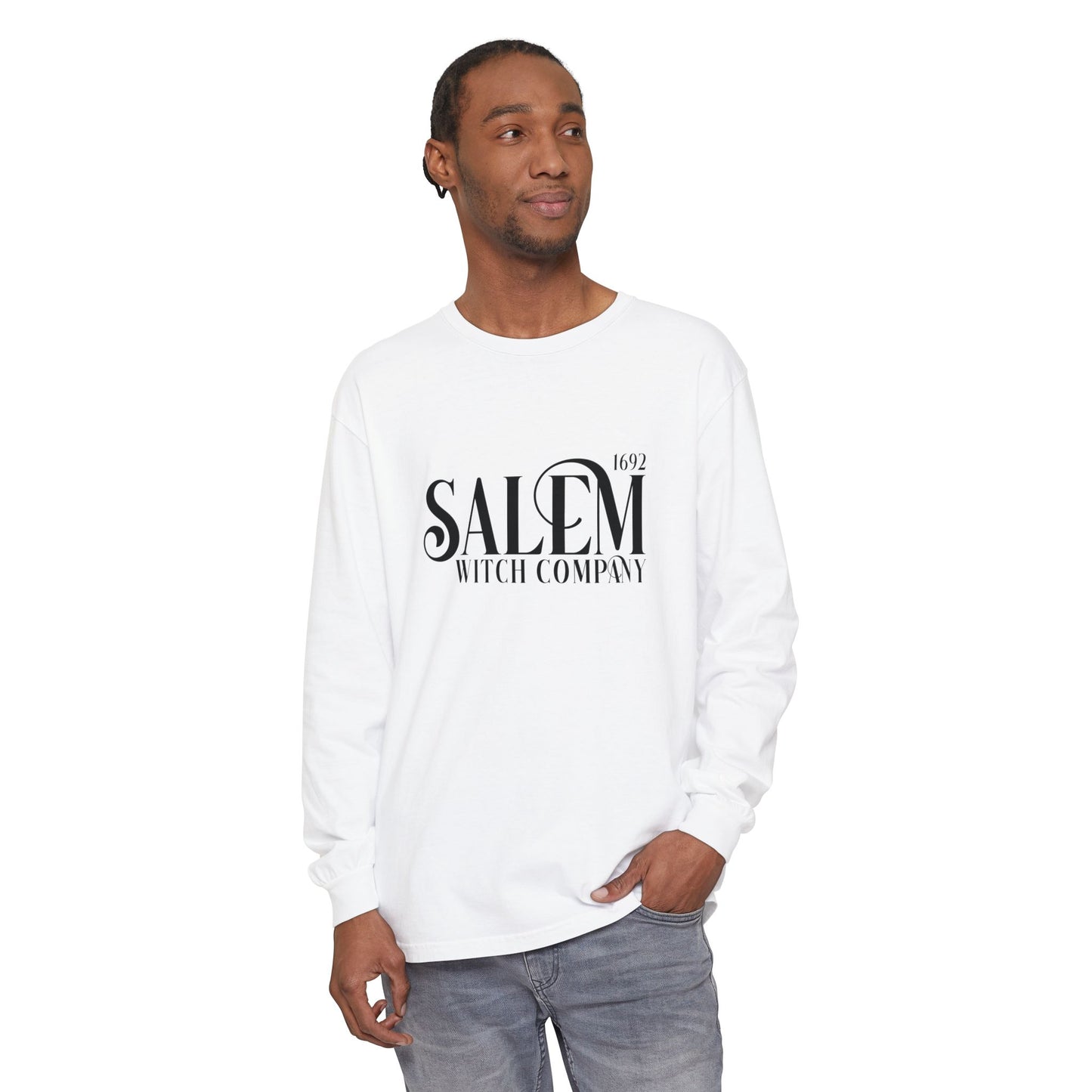 Salem Witch Co- comfort colors Garment-dyed Long Sleeve T-Shirt