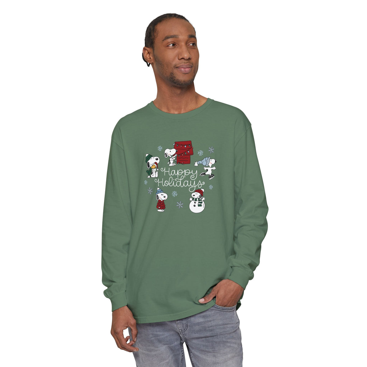 Christmas Snoopy Comfort Colors Long Sleeve T-Shirt