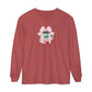 Holiday Book Stack Comfort Colors Long Sleeve T-Shirt