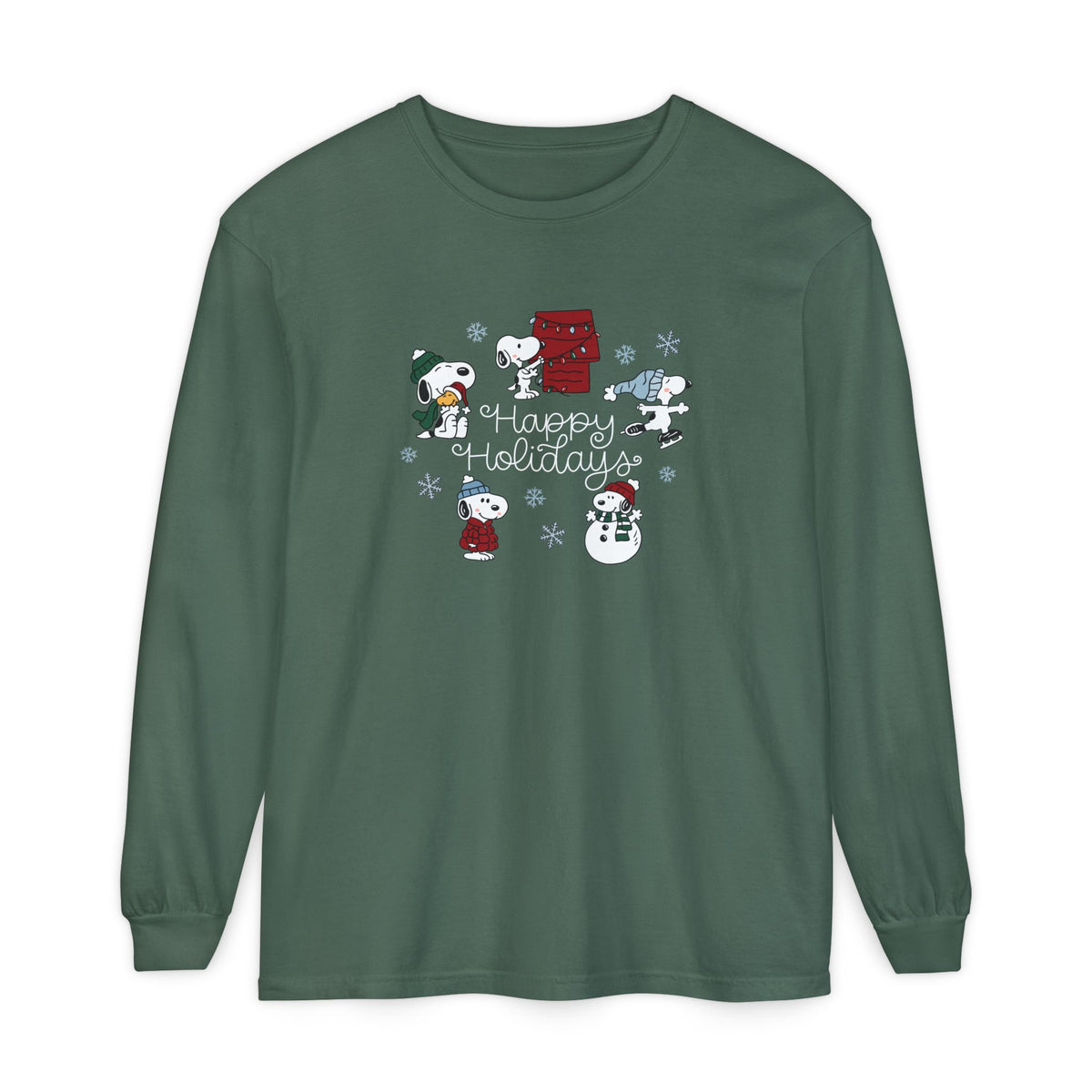 Christmas Snoopy Comfort Colors Long Sleeve T-Shirt