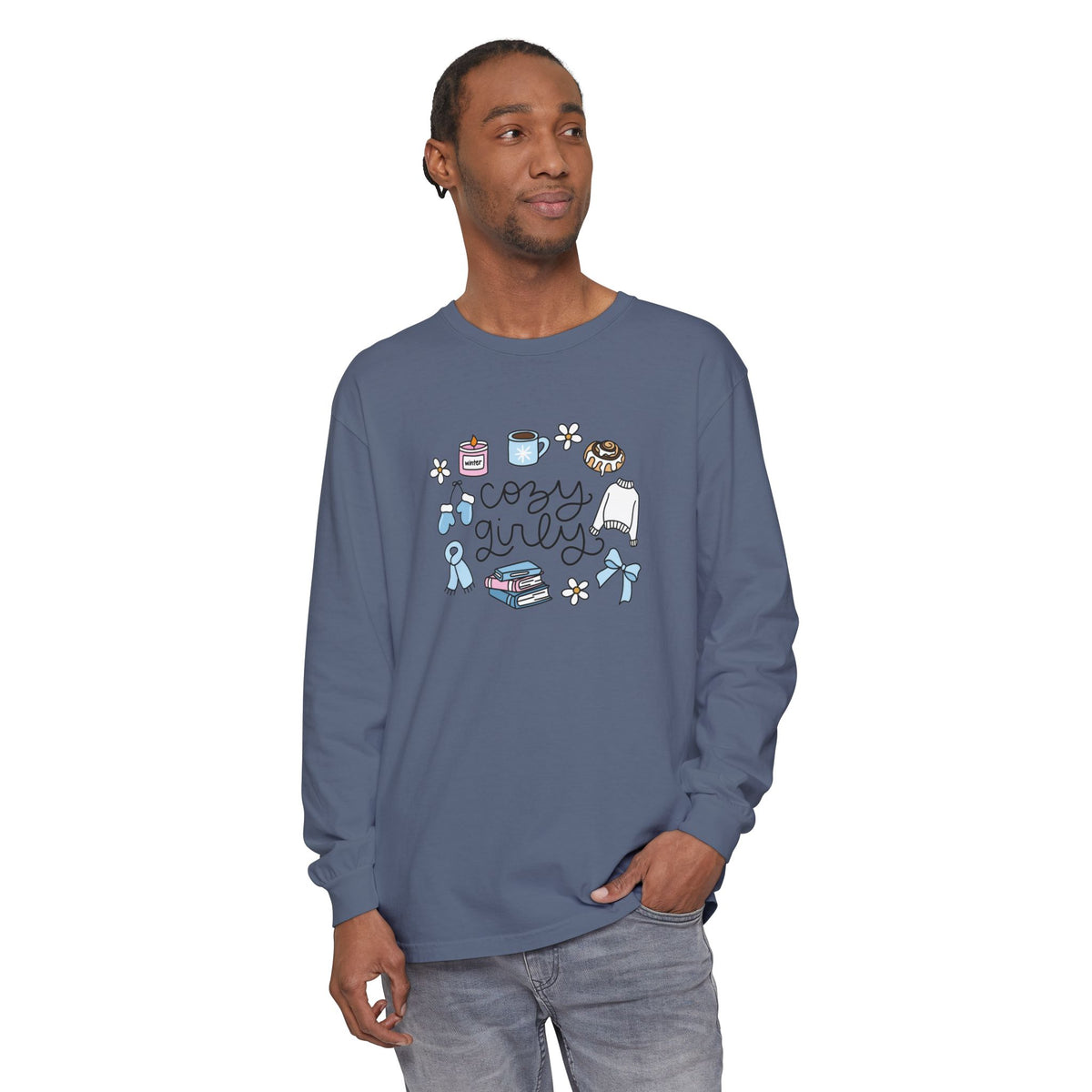 Cozy Girly Comfort Color Long Sleeve T-Shirt