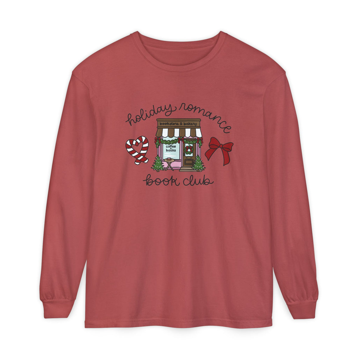 Holiday Romance Book Club Comfort Colors Long Sleeve T-Shirt