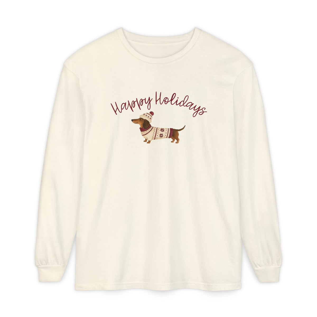 Happy Holidays Comfort Colors Long Sleeve T-Shirt