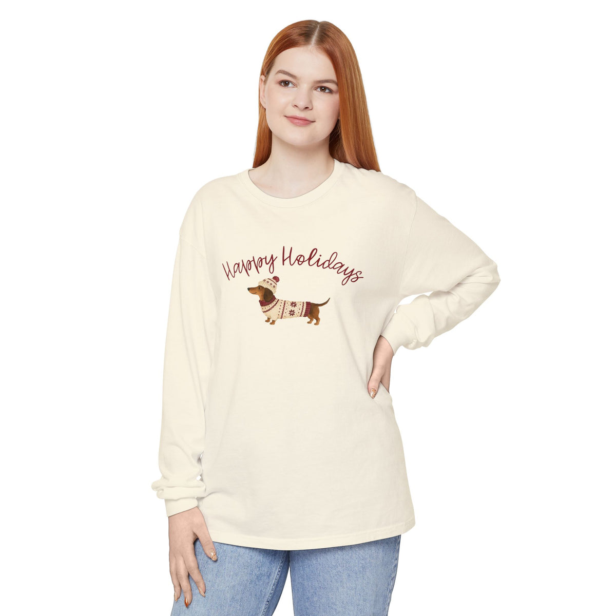 Happy Holidays Comfort Colors Long Sleeve T-Shirt