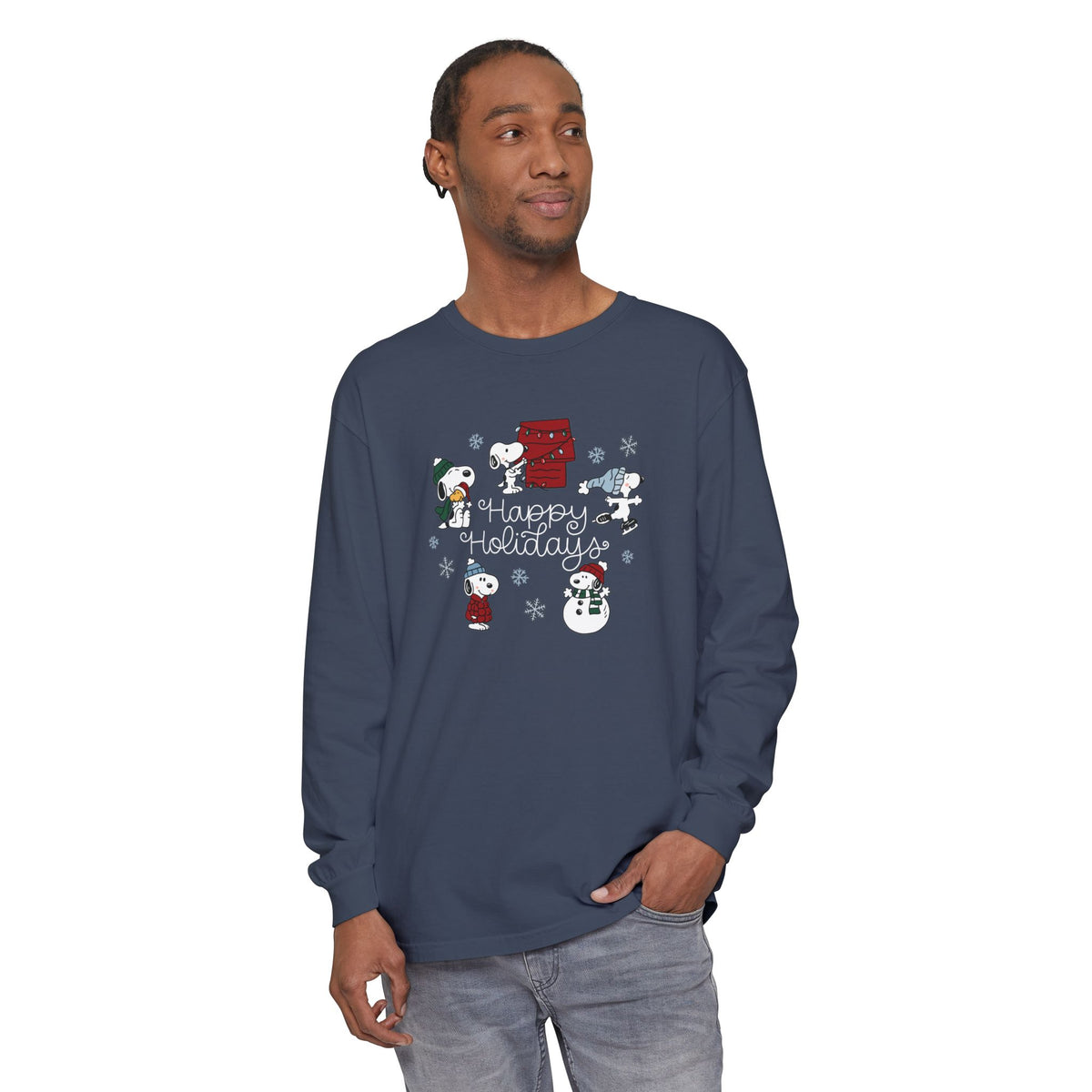 Christmas Snoopy Comfort Colors Long Sleeve T-Shirt