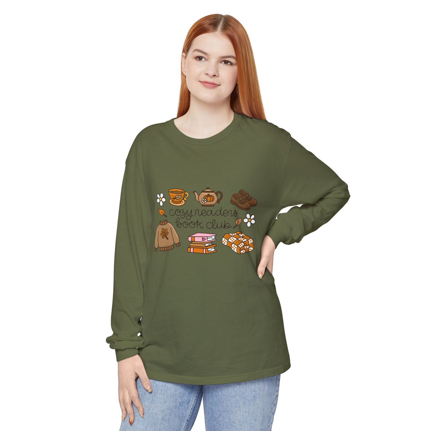 Cozy readers book club Comfort Colors Long Sleeve T-Shirt