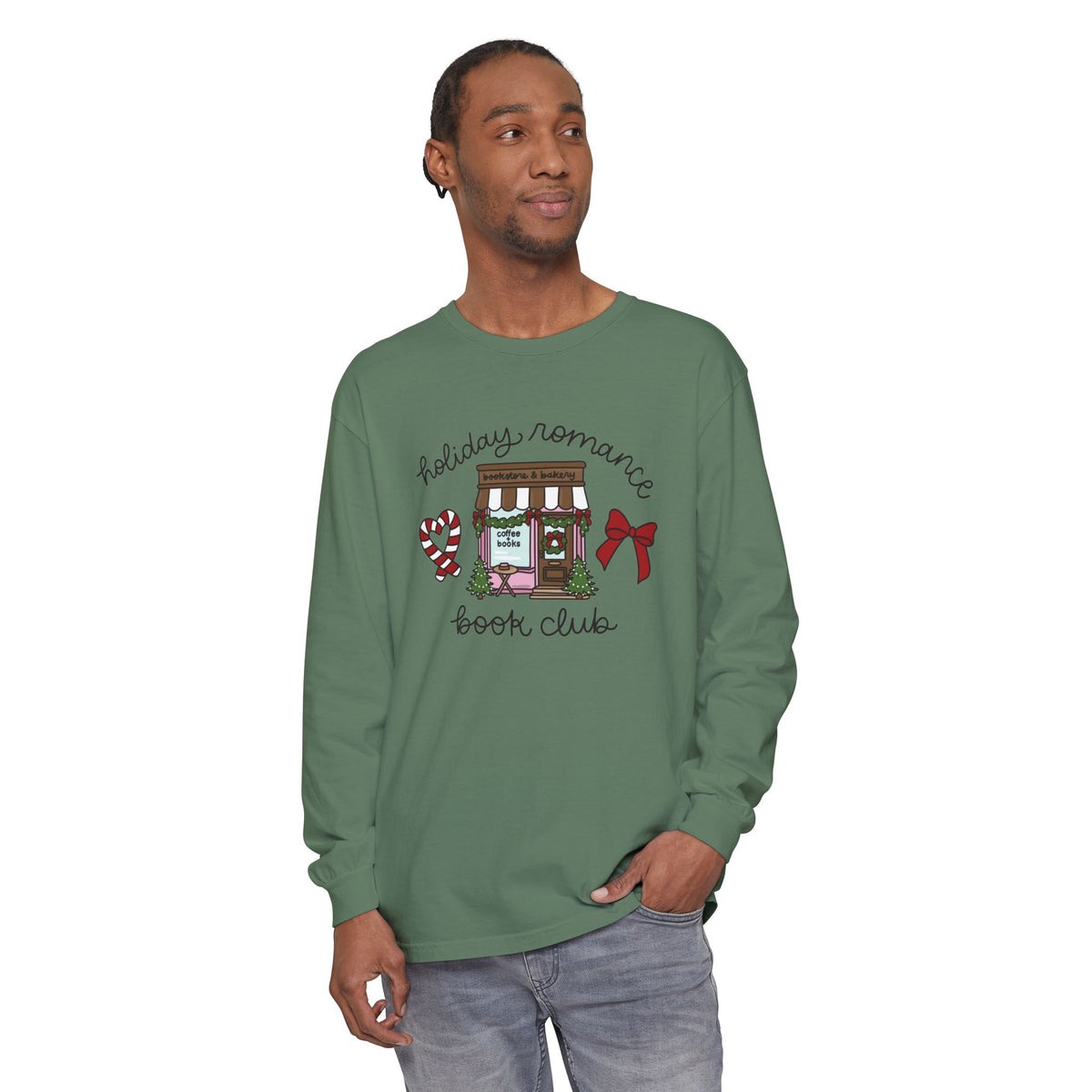 Holiday Romance Book Club Comfort Colors Long Sleeve T-Shirt