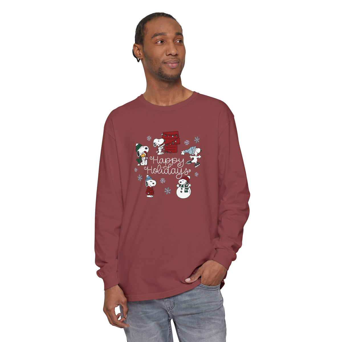Christmas Snoopy Comfort Colors Long Sleeve T-Shirt