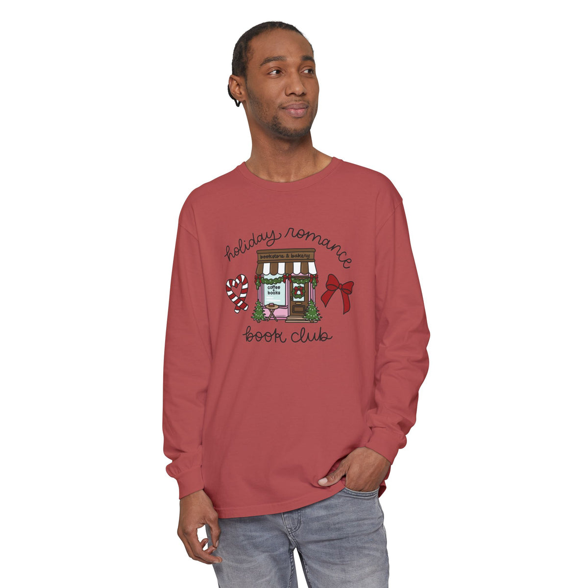 Holiday Romance Book Club Comfort Colors Long Sleeve T-Shirt