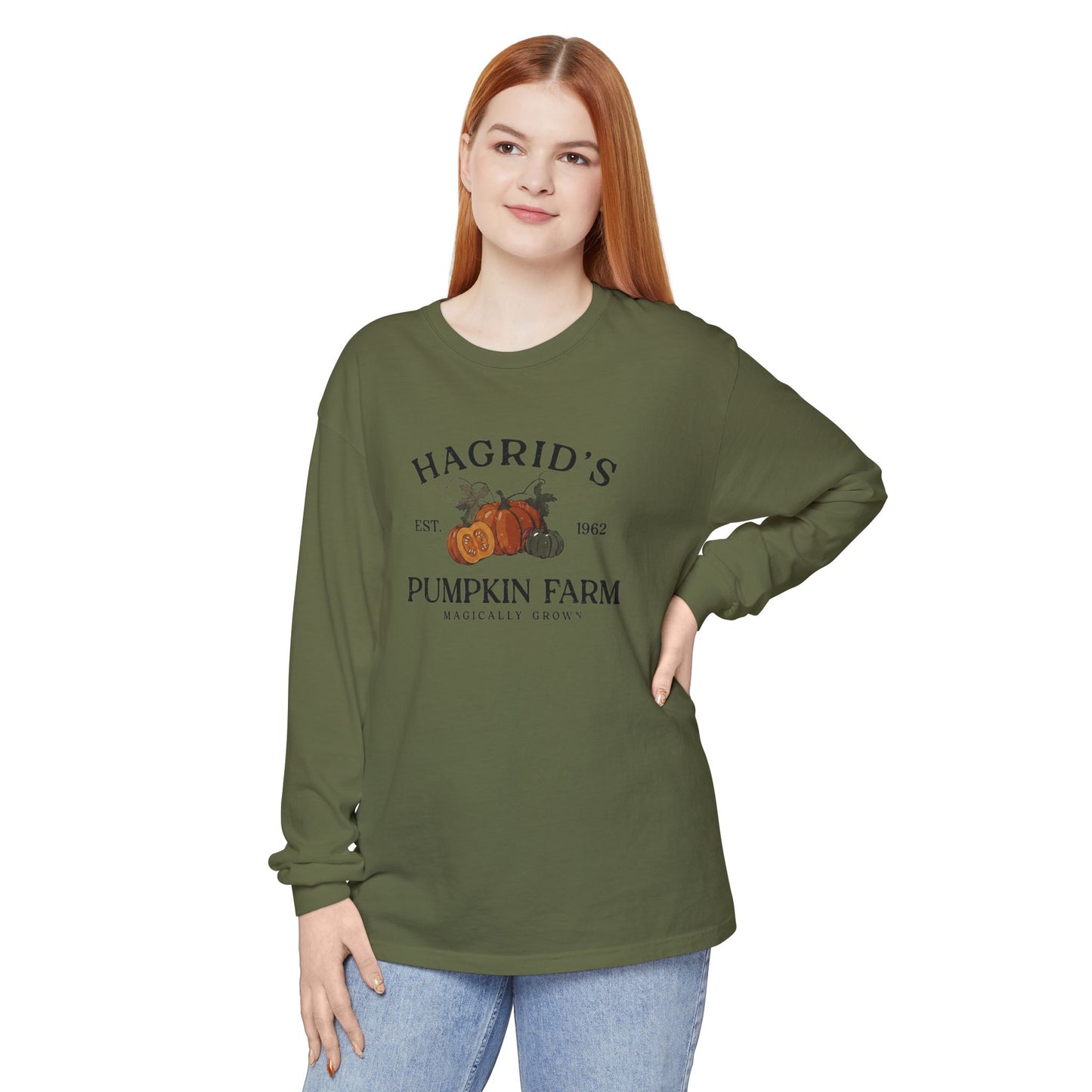 Hagrid's Pumpkin Farm Comfort Colors Long Sleeve T-Shirt