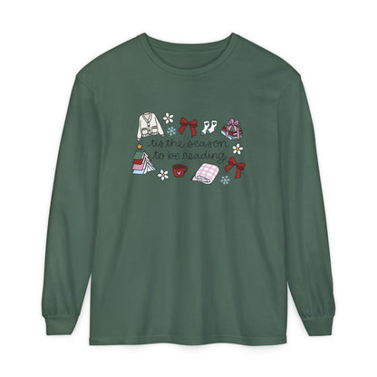 Tis the season to be reading Comfort Colors Long Sleeve T-Shirt