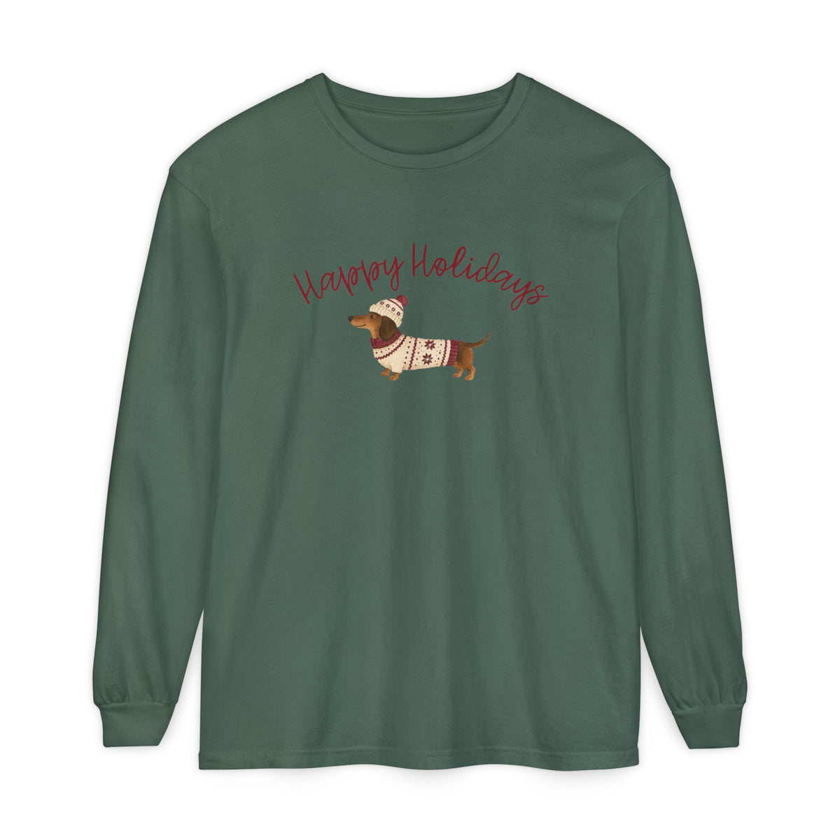Happy Holidays Comfort Colors Long Sleeve T-Shirt