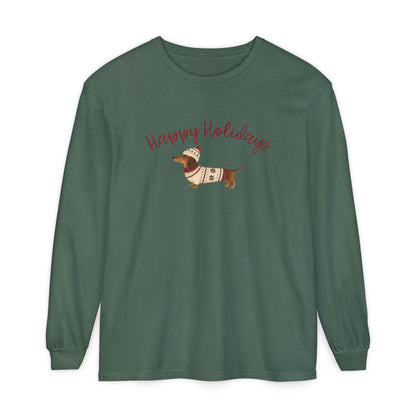 Happy Holidays Comfort Colors Long Sleeve T-Shirt
