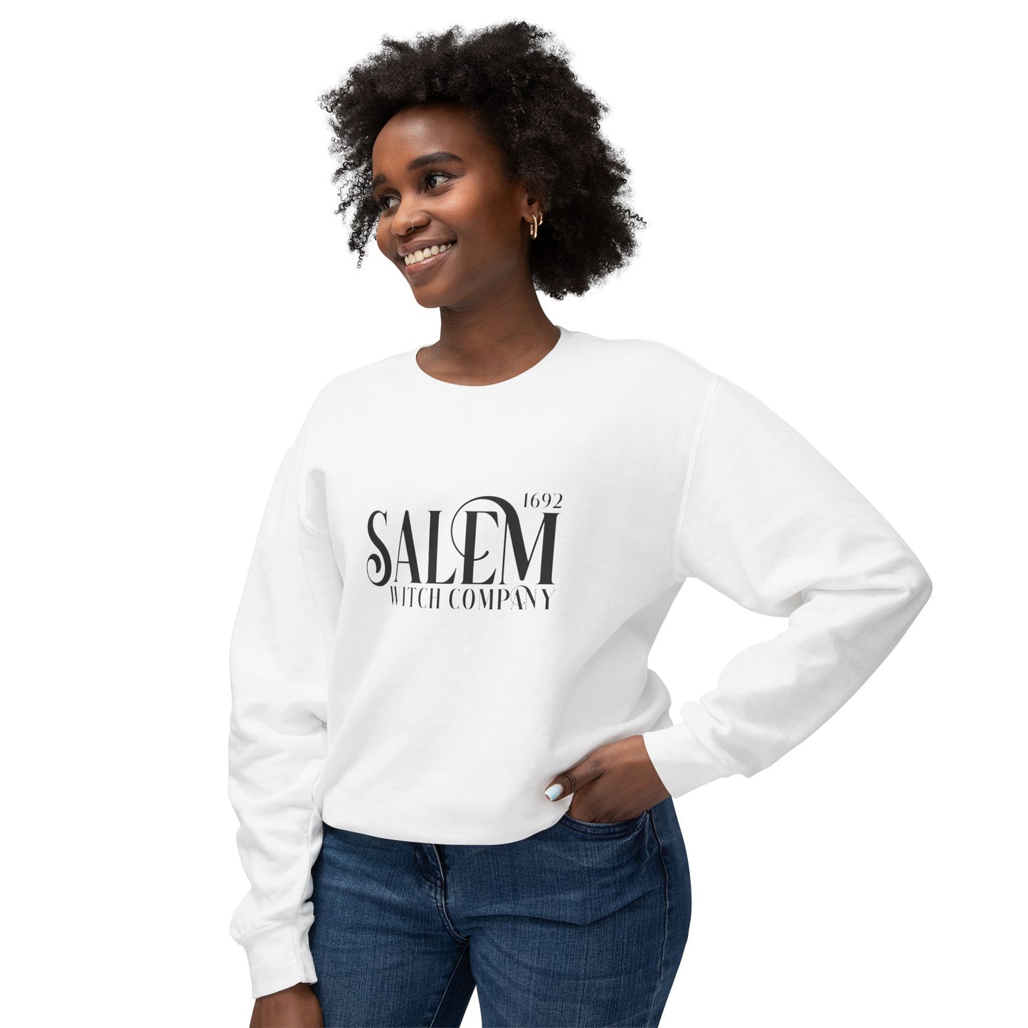 Salem witch co- comfort colors Lightweight Crewneck Sweatshirt