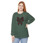 Christmas Bow Comfort Colors Long Sleeve T-Shirt