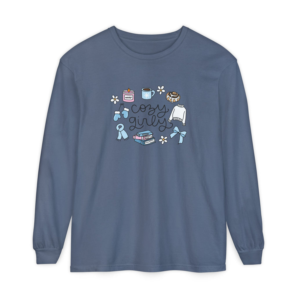 Cozy Girly Comfort Color Long Sleeve T-Shirt