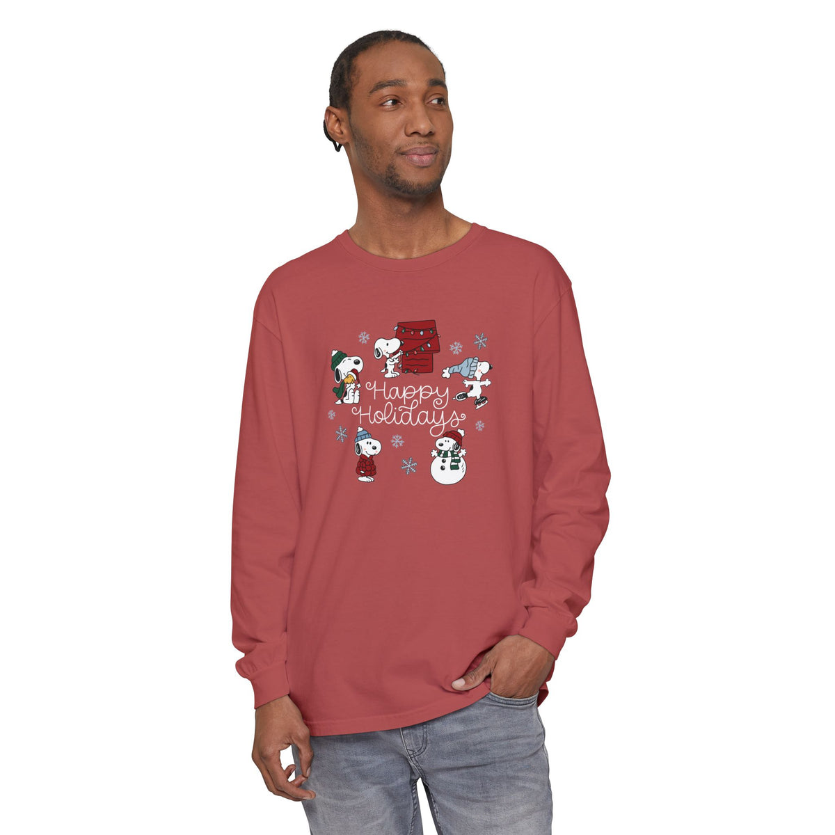 Christmas Snoopy Comfort Colors Long Sleeve T-Shirt