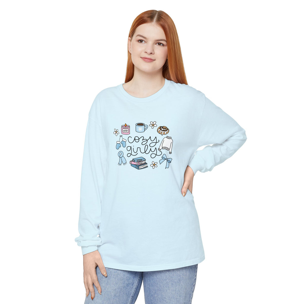 Cozy Girly Comfort Color Long Sleeve T-Shirt