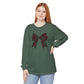 Holiday Bow Comfort Colors Long Sleeve T-Shirt