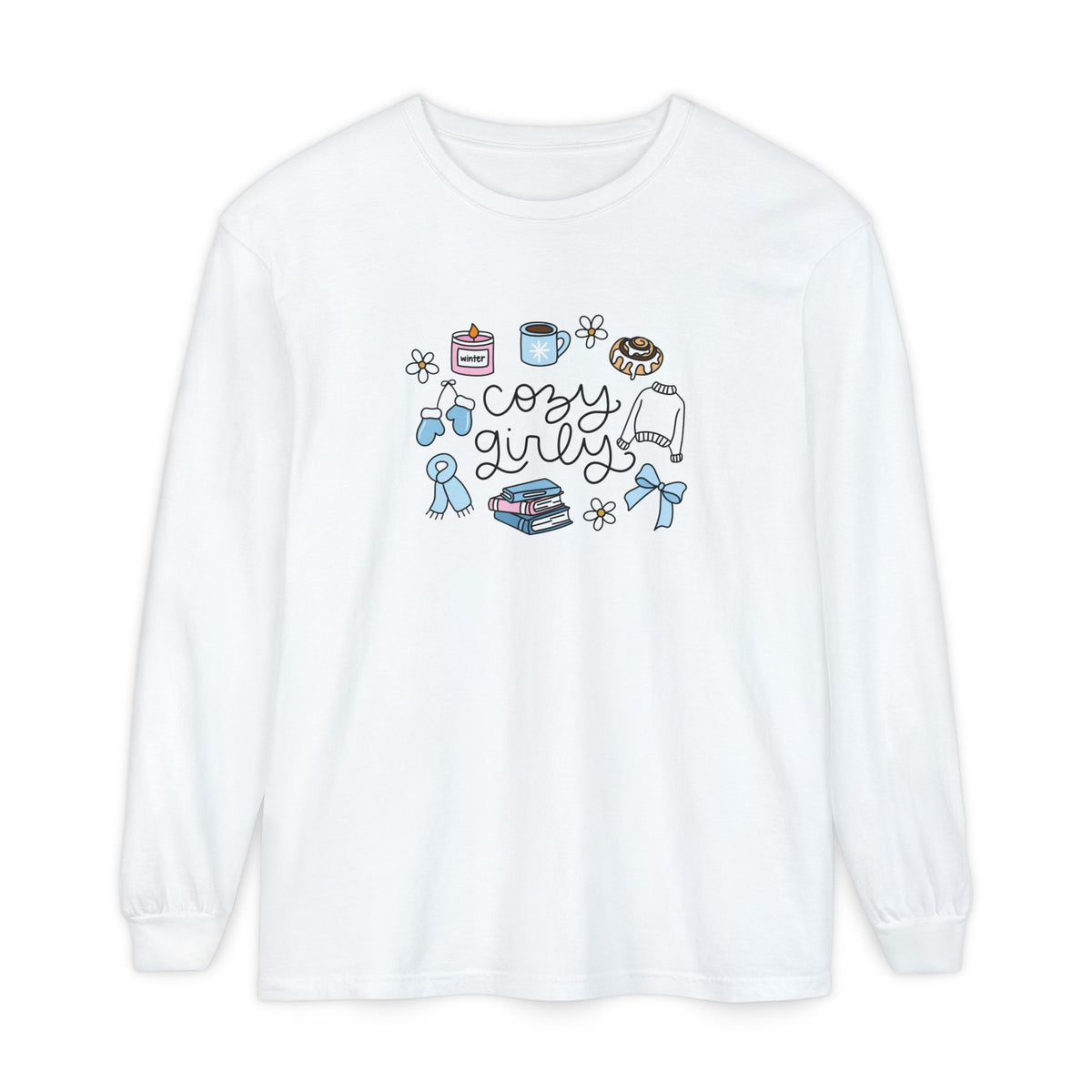 Cozy Girly Comfort Color Long Sleeve T-Shirt