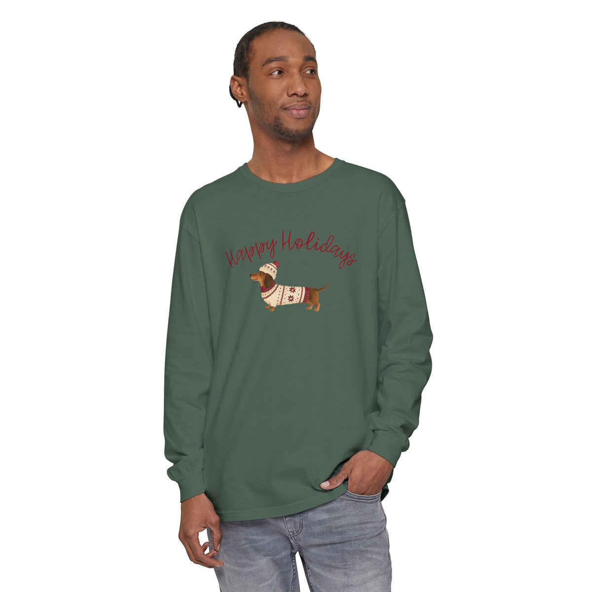 Happy Holidays Comfort Colors Long Sleeve T-Shirt