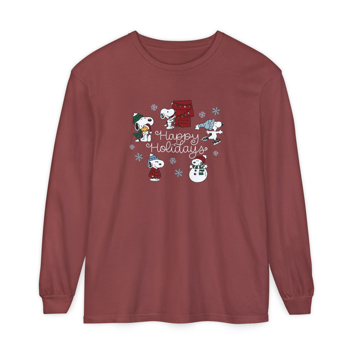 Christmas Snoopy Comfort Colors Long Sleeve T-Shirt