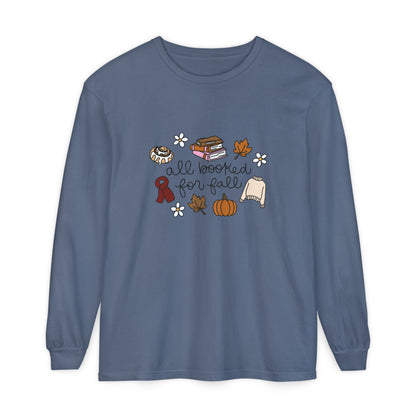 All Booked for Fall Comfort Colors Long Sleeve T-Shirt