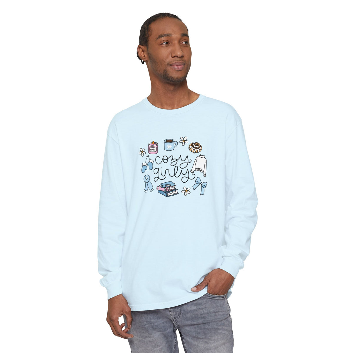 Cozy Girly Comfort Color Long Sleeve T-Shirt