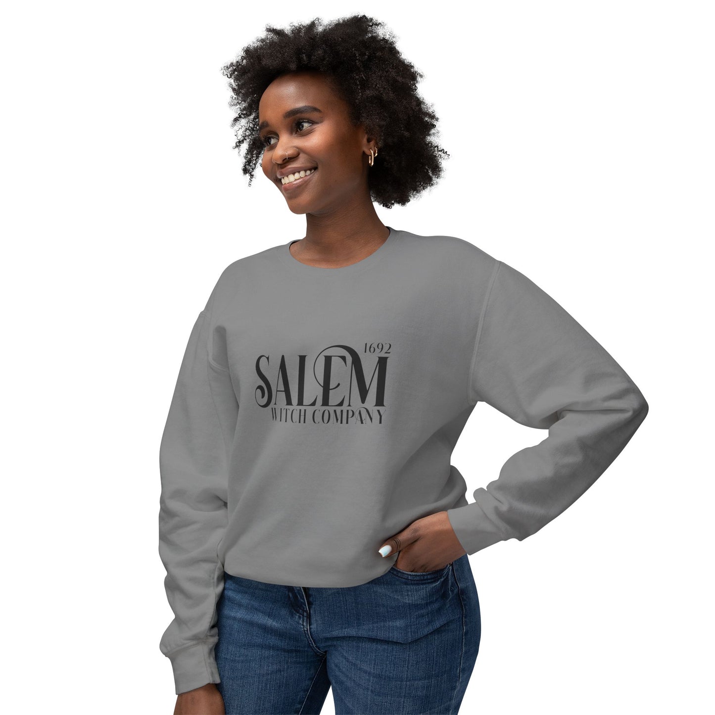 Salem witch co- comfort colors Lightweight Crewneck Sweatshirt
