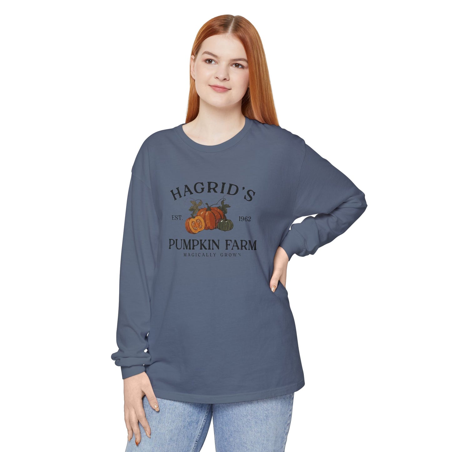 Hagrid's Pumpkin Farm Comfort Colors Long Sleeve T-Shirt