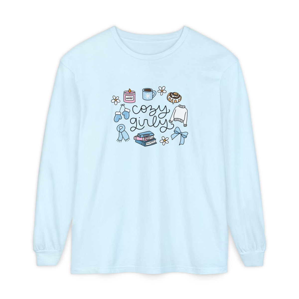 Cozy Girly Comfort Color Long Sleeve T-Shirt