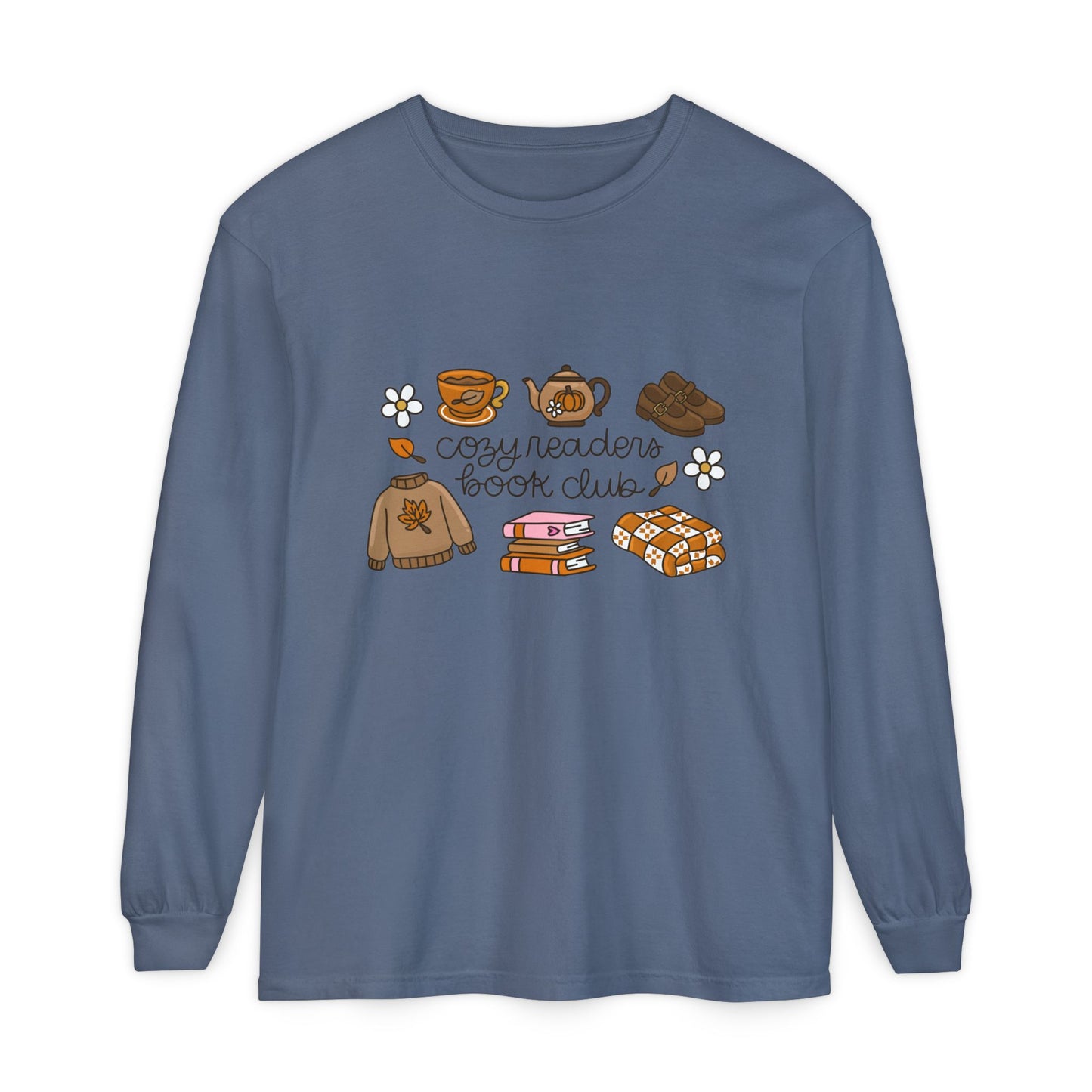 Cozy readers book club Comfort Colors Long Sleeve T-Shirt