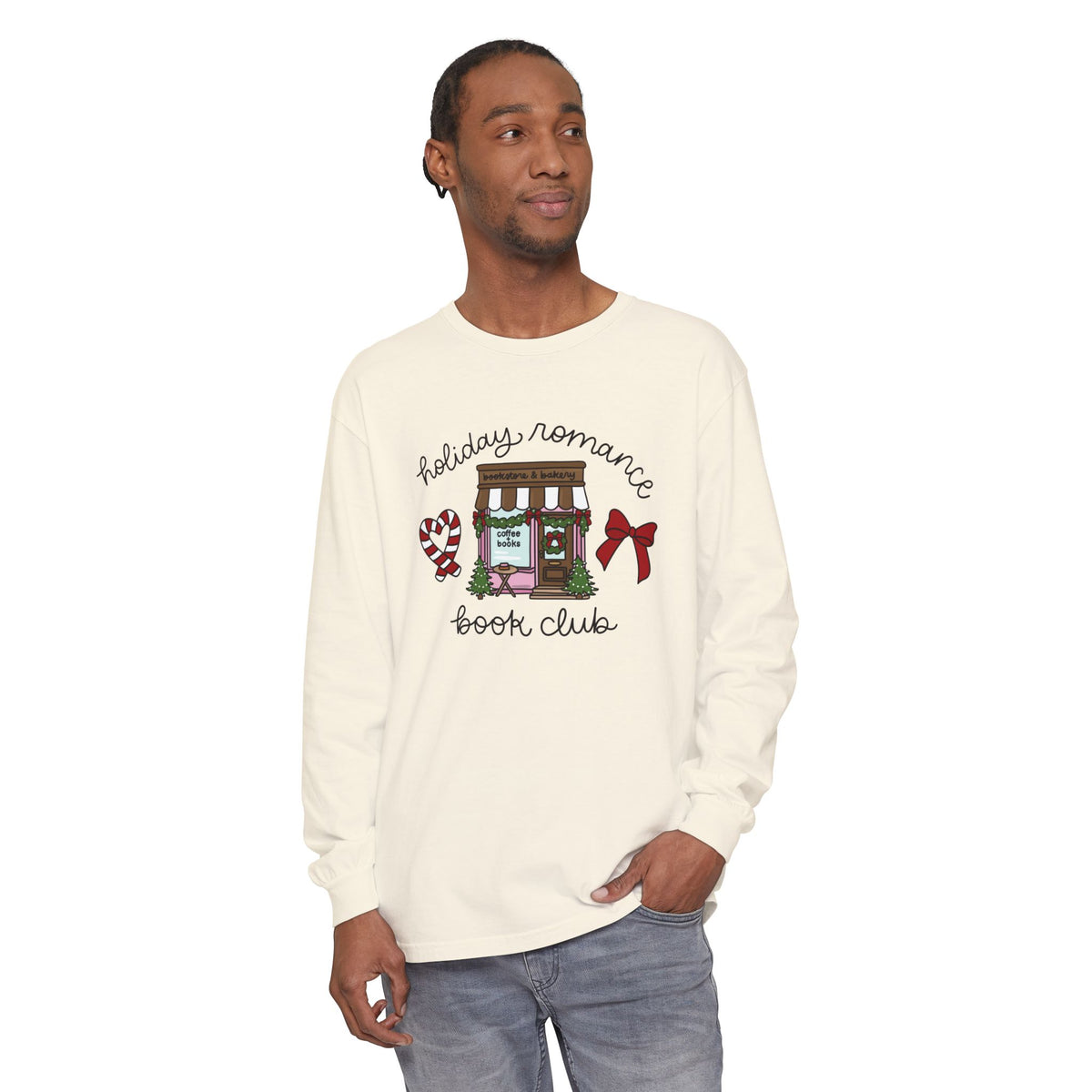 Holiday Romance Book Club Comfort Colors Long Sleeve T-Shirt