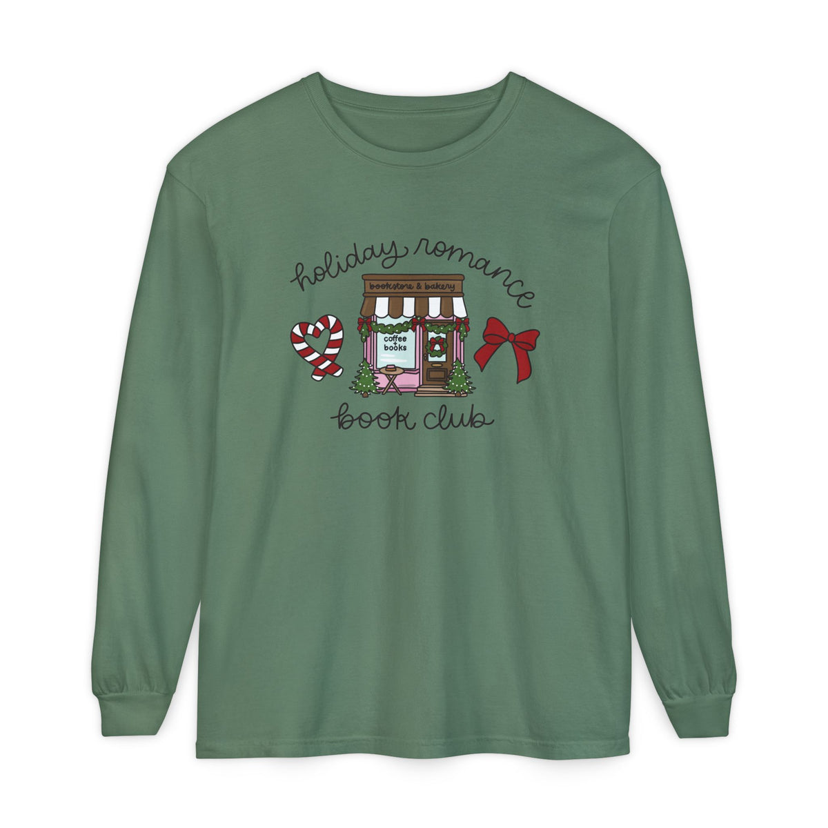 Holiday Romance Book Club Comfort Colors Long Sleeve T-Shirt