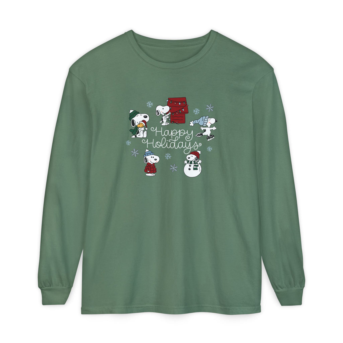 Christmas Snoopy Comfort Colors Long Sleeve T-Shirt