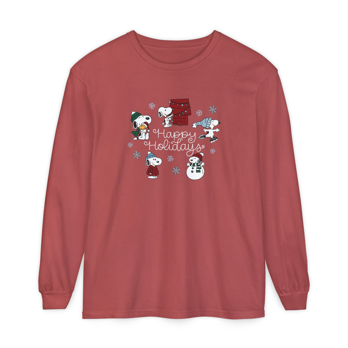 Christmas Snoopy Comfort Colors Long Sleeve T-Shirt