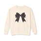 Plaid Bow Comfort Colors Lightweight Crewneck Sweatshirt