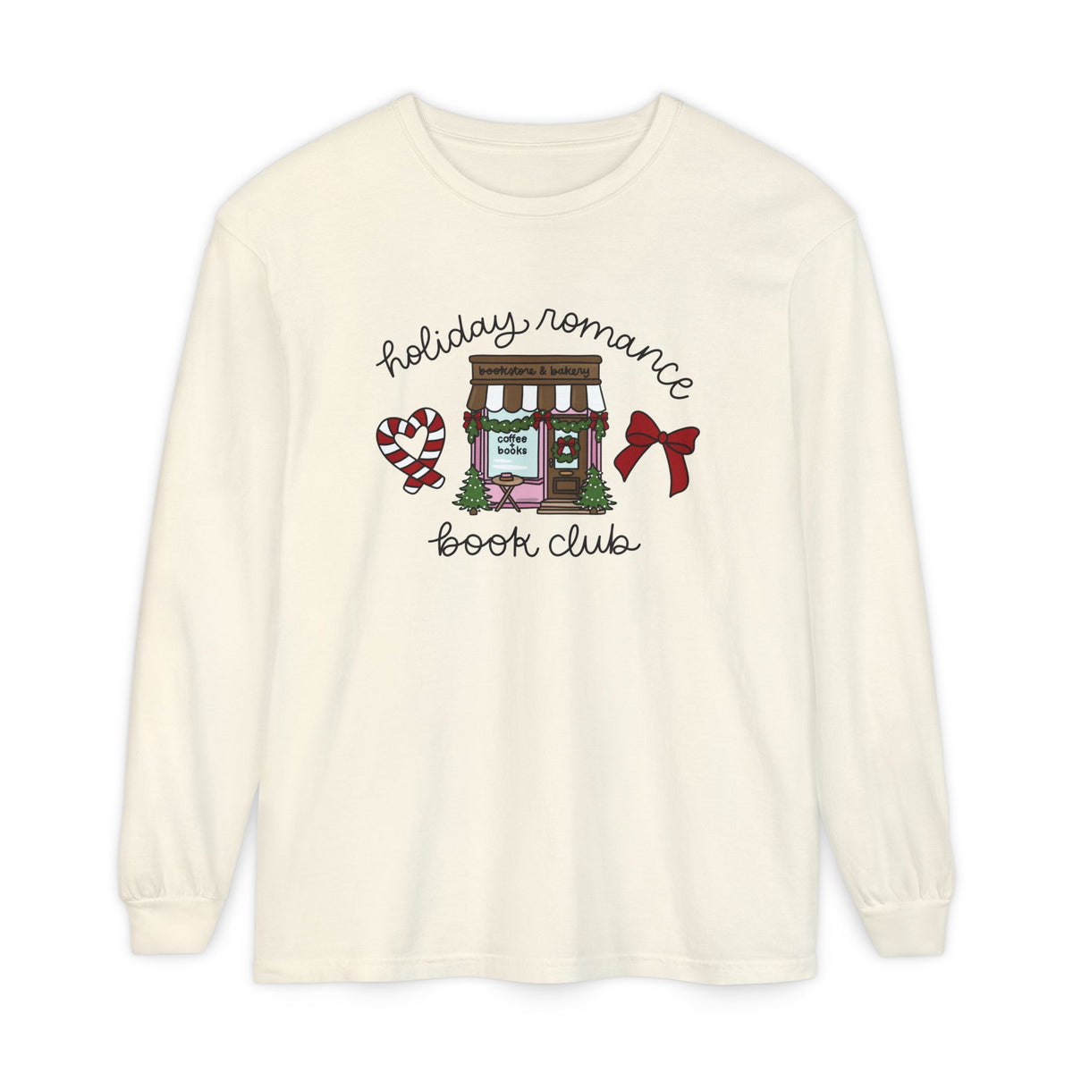 Holiday Romance Book Club Comfort Colors Long Sleeve T-Shirt