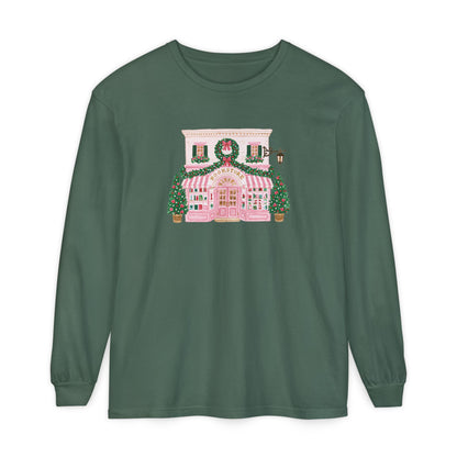 Pink Bookstore Comfort Colors Long Sleeve T-Shirt