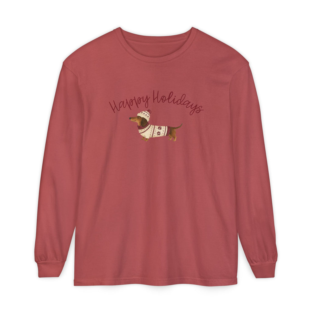 Happy Holidays Comfort Colors Long Sleeve T-Shirt