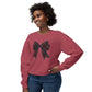 Plaid Bow Comfort Colors Lightweight Crewneck Sweatshirt