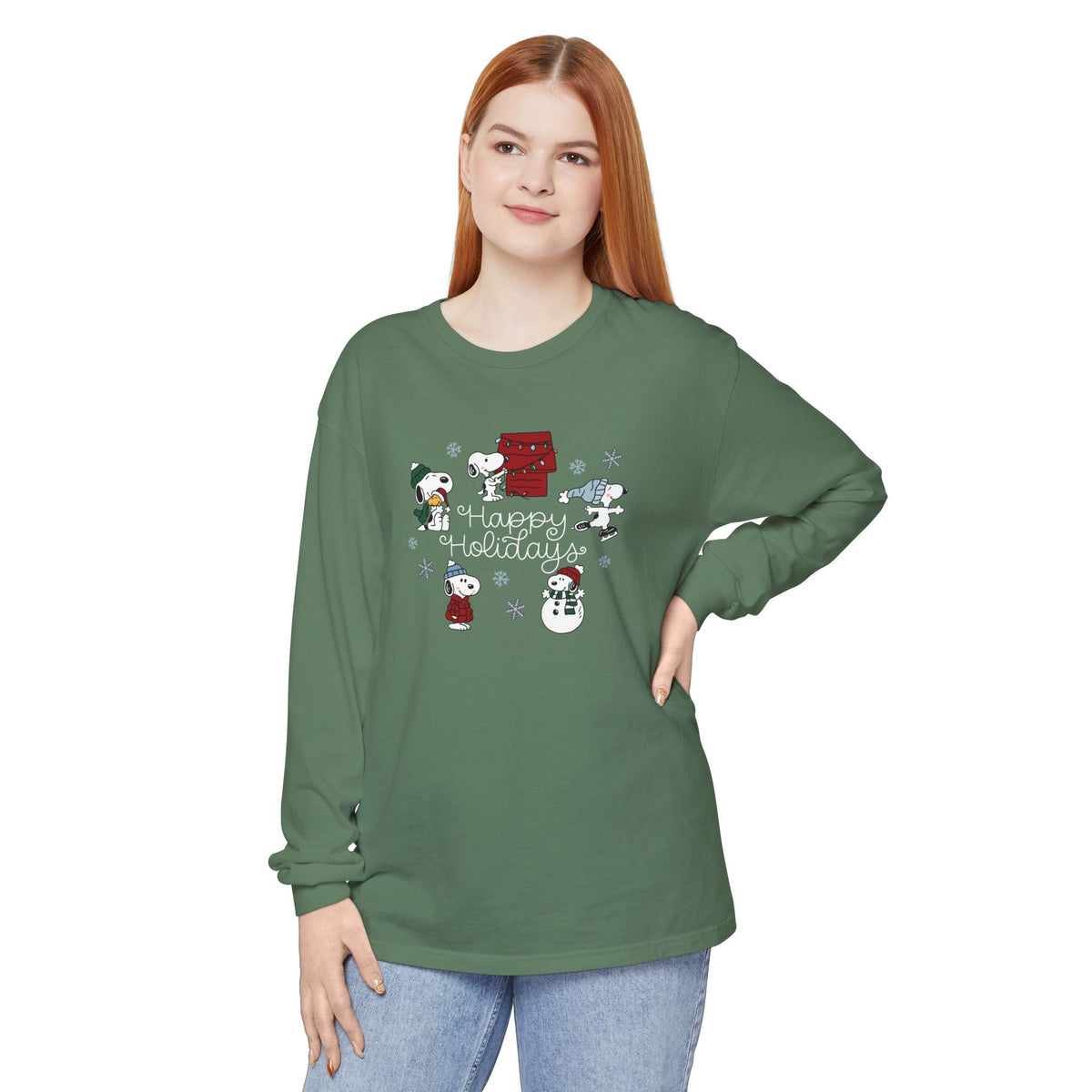 Christmas Snoopy Comfort Colors Long Sleeve T-Shirt
