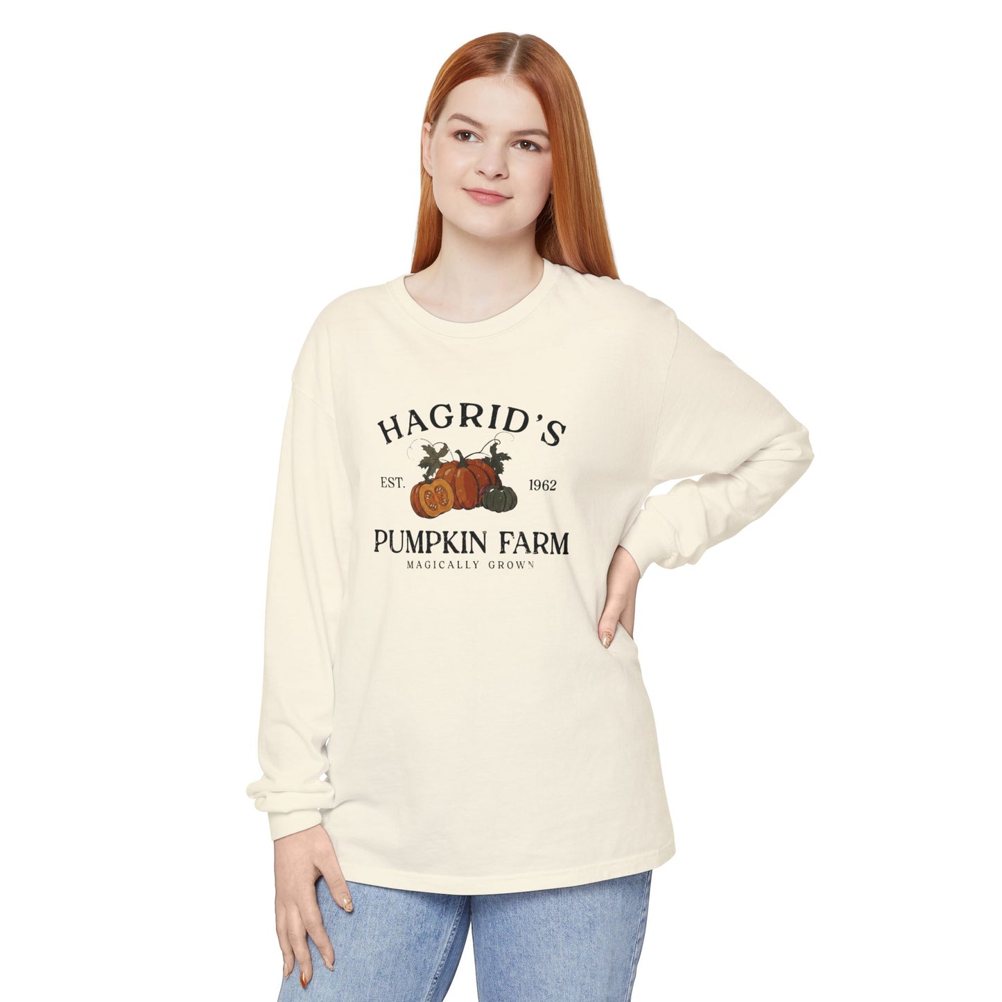 Hagrid's Pumpkin Farm Comfort Colors Long Sleeve T-Shirt