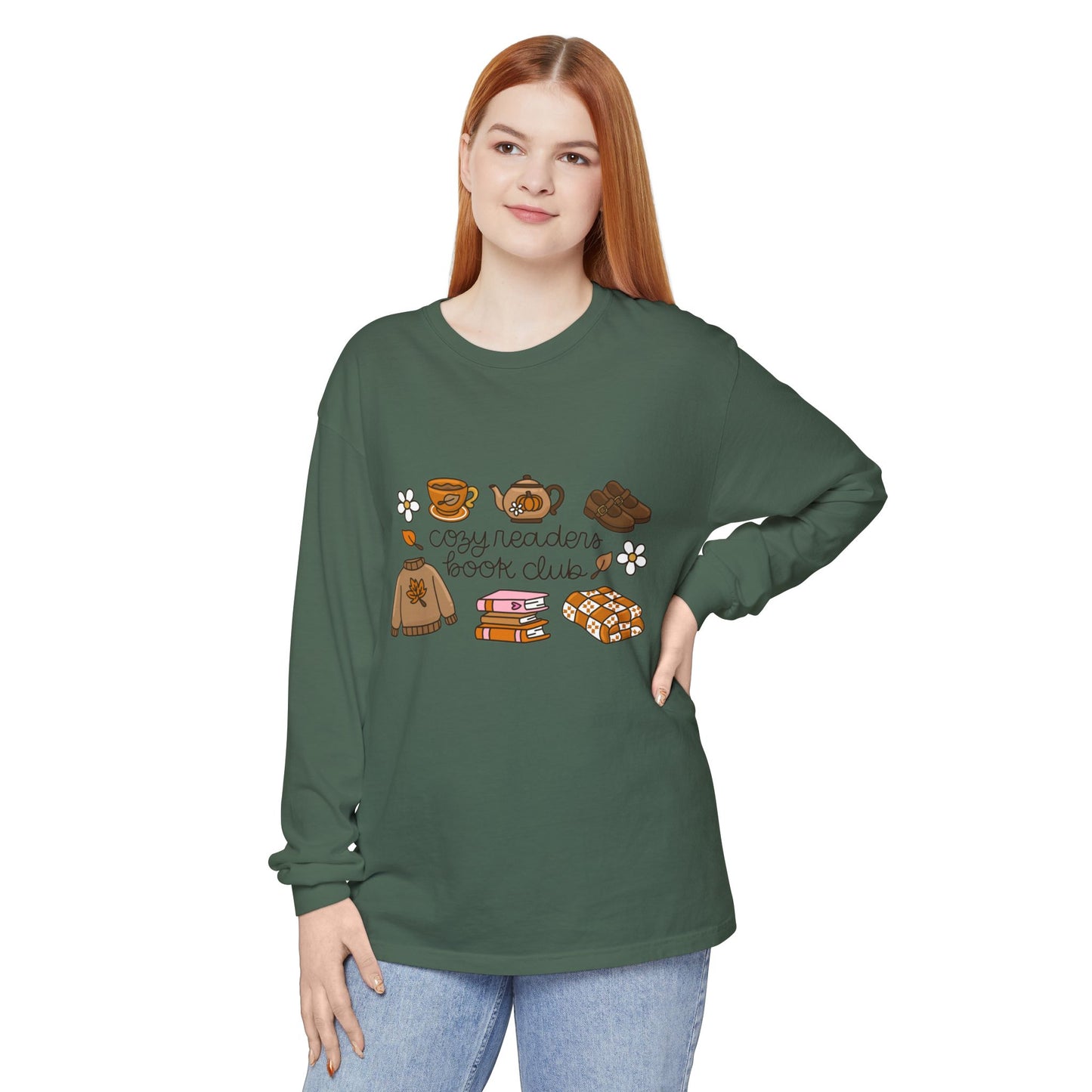 Cozy readers book club Comfort Colors Long Sleeve T-Shirt