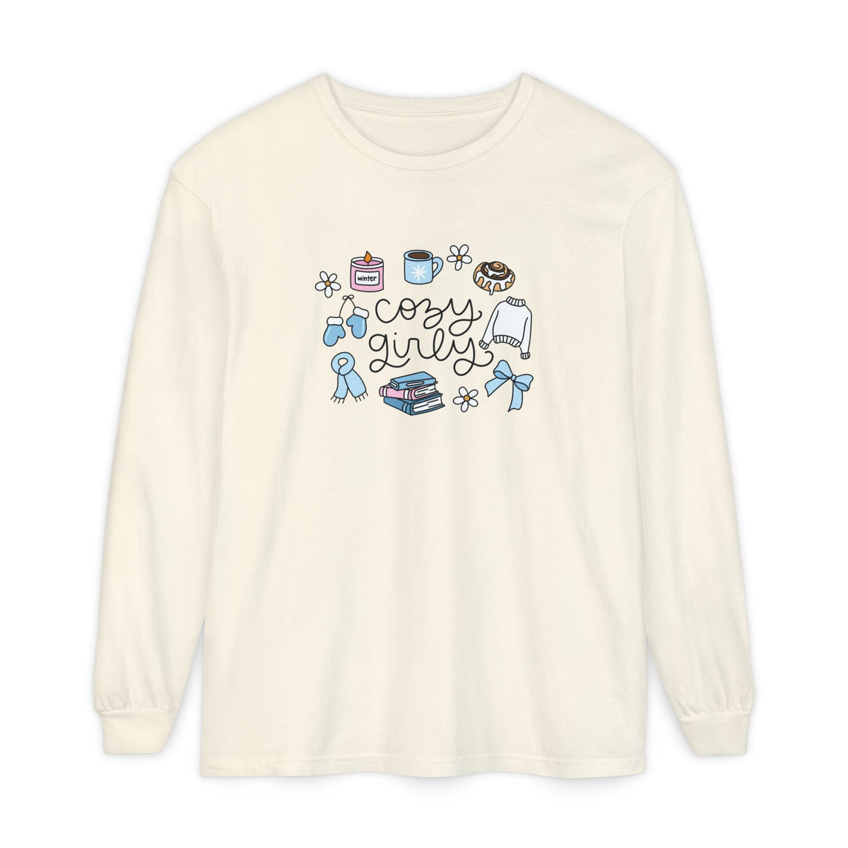 Cozy Girly Comfort Color Long Sleeve T-Shirt