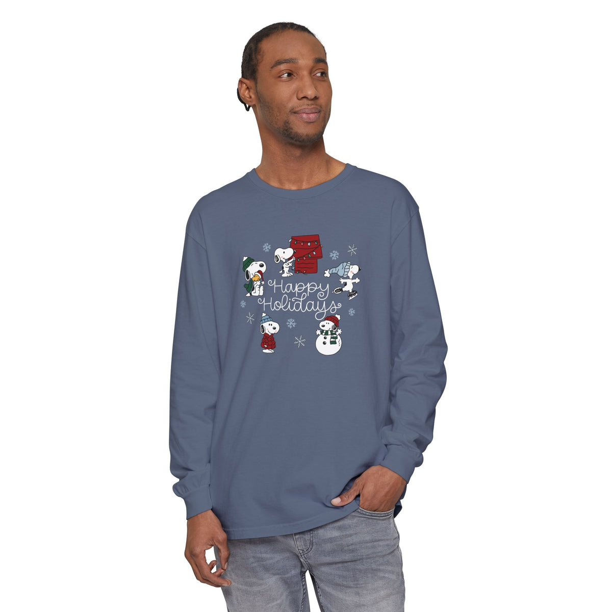 Christmas Snoopy Comfort Colors Long Sleeve T-Shirt