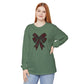 Christmas Bow Comfort Colors Long Sleeve T-Shirt