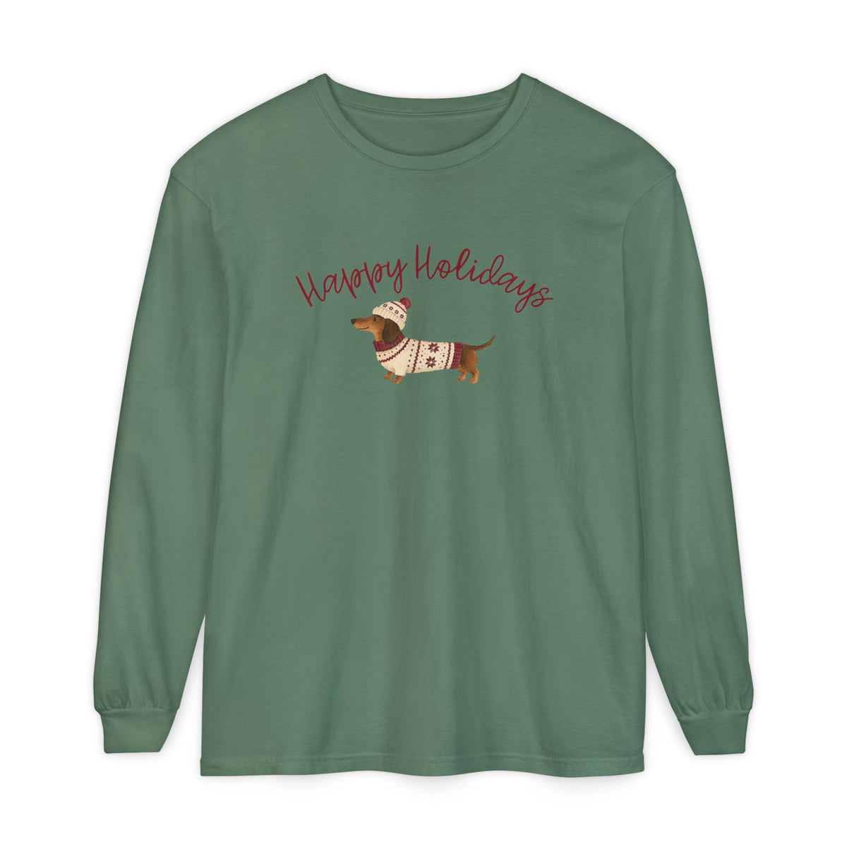 Happy Holidays Comfort Colors Long Sleeve T-Shirt