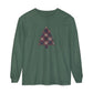 Cozy Plaid Tree Comfort Colors Long Sleeve T-Shirt