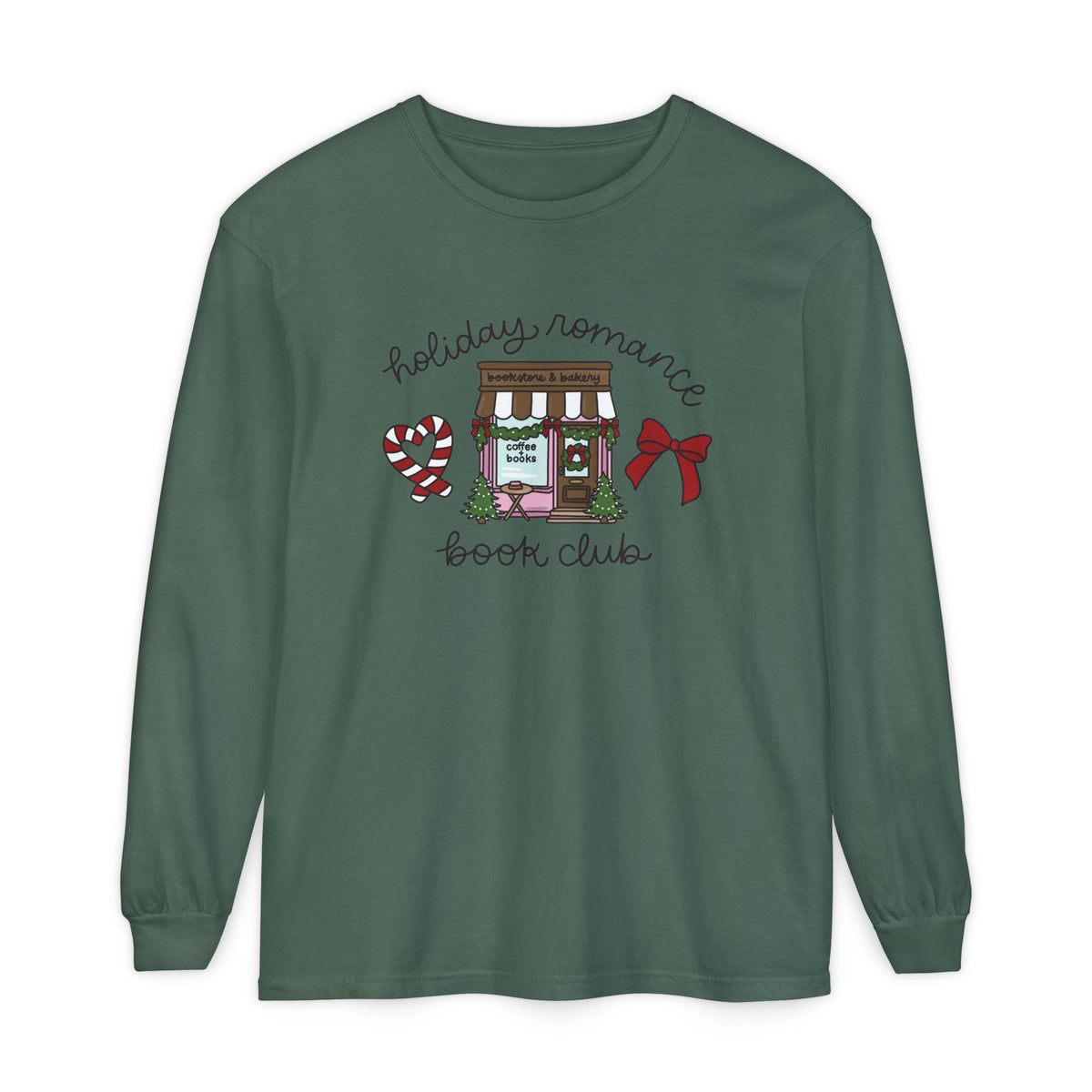 Holiday Romance Book Club Comfort Colors Long Sleeve T-Shirt